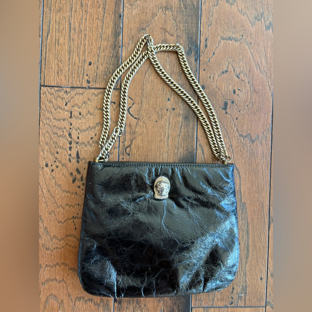 Ruth saltz vintage bag, black with gold chain